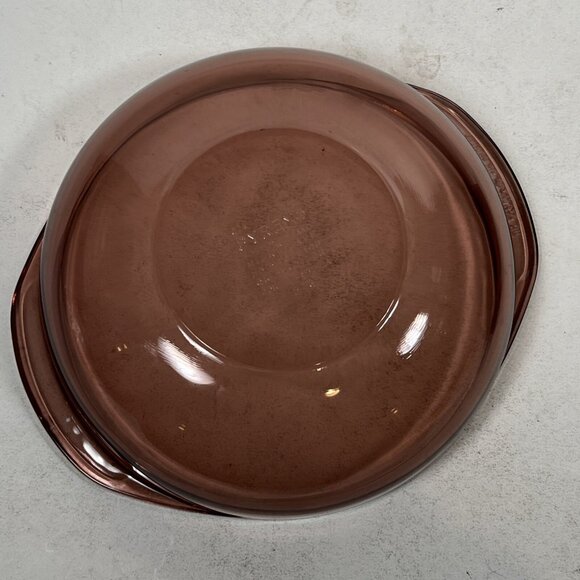 Vtg USA Pyrex D-20 Cranberry Round Casserole Dish 2 L (2.11 qt) no lid - Picture 3 of 7